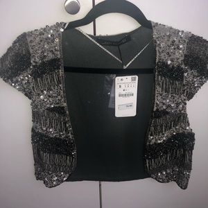 Zara handmade sequin bolero